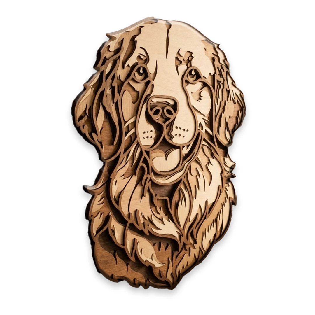 Pet Sculptural Portrait – Arte em Madeira