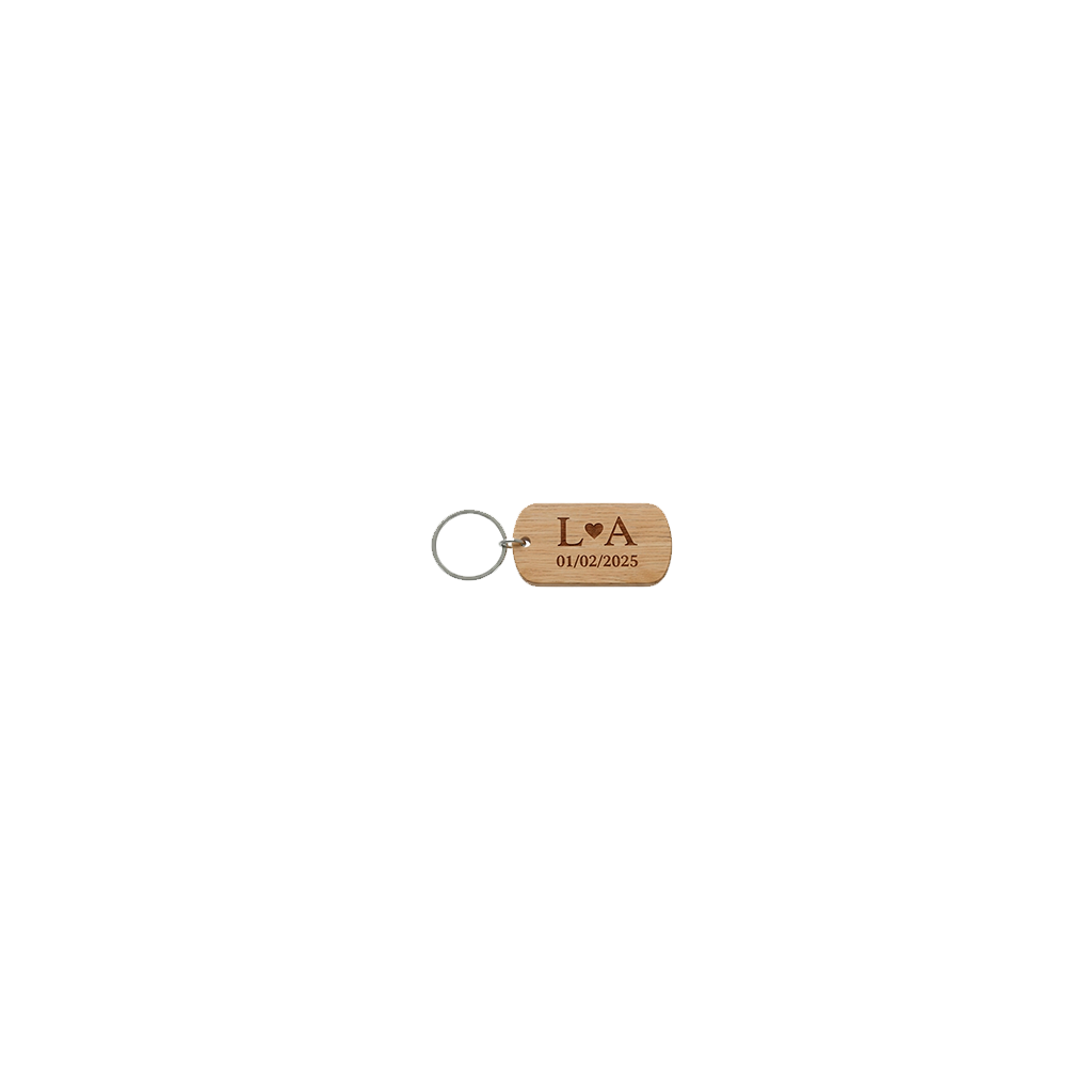 Porta-chaves de Madeira Minimalista Personalizado